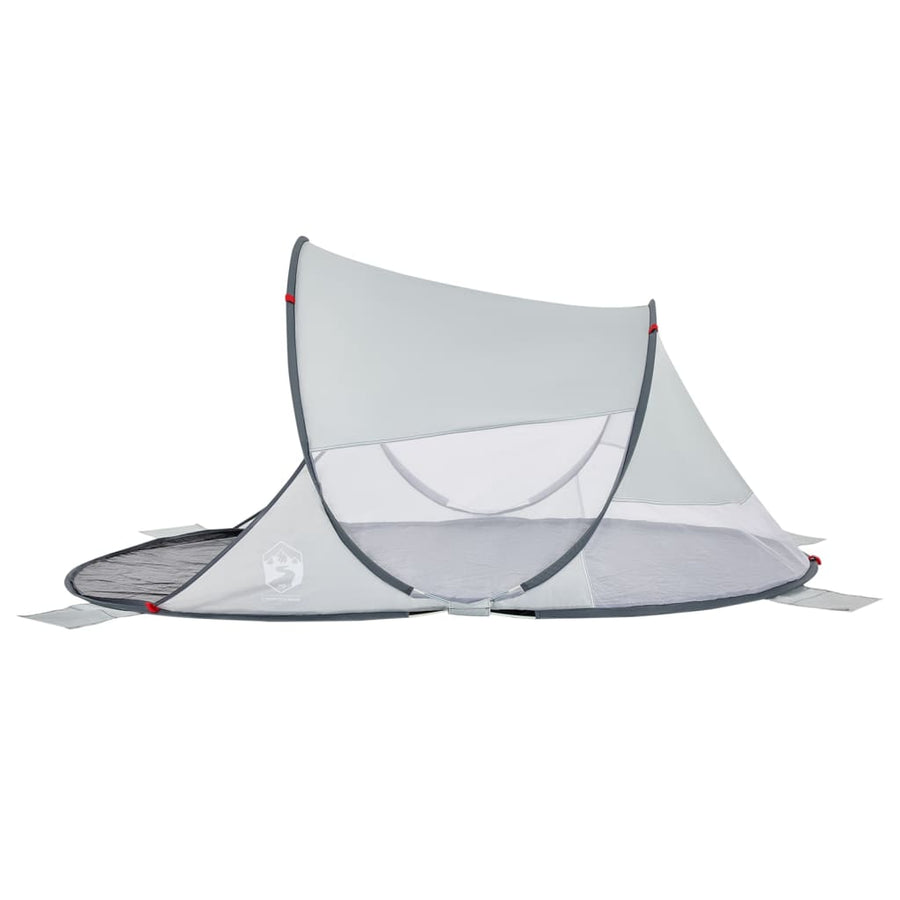 Strandtent 2-persoons pop-up waterdicht grijs