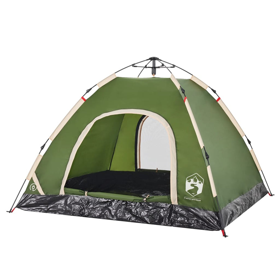 Tent 3-persoons snelontgrendeling groen