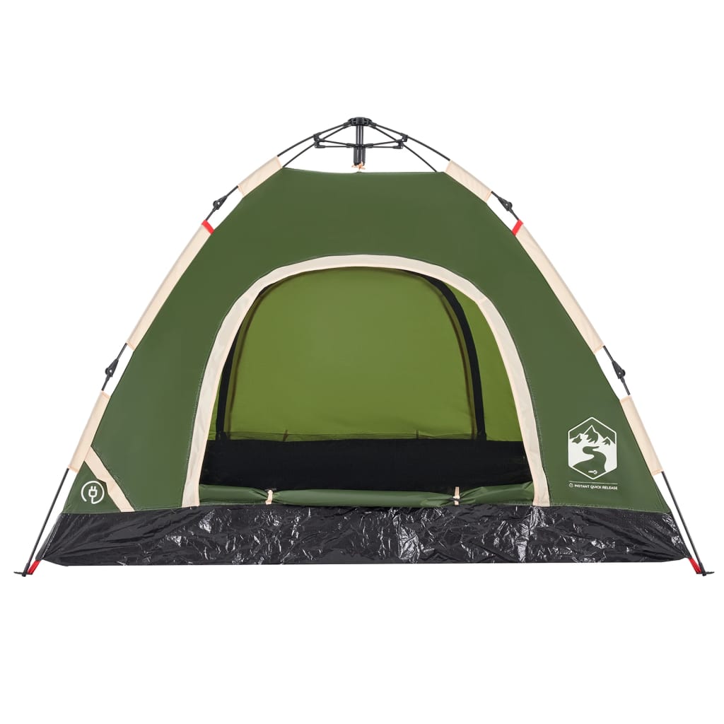 Tent 3-persoons snelontgrendeling groen