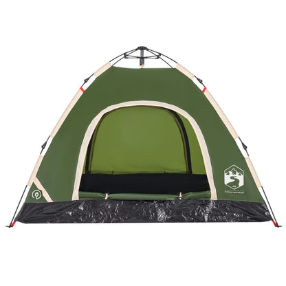 Tent 3-persoons snelontgrendeling groen