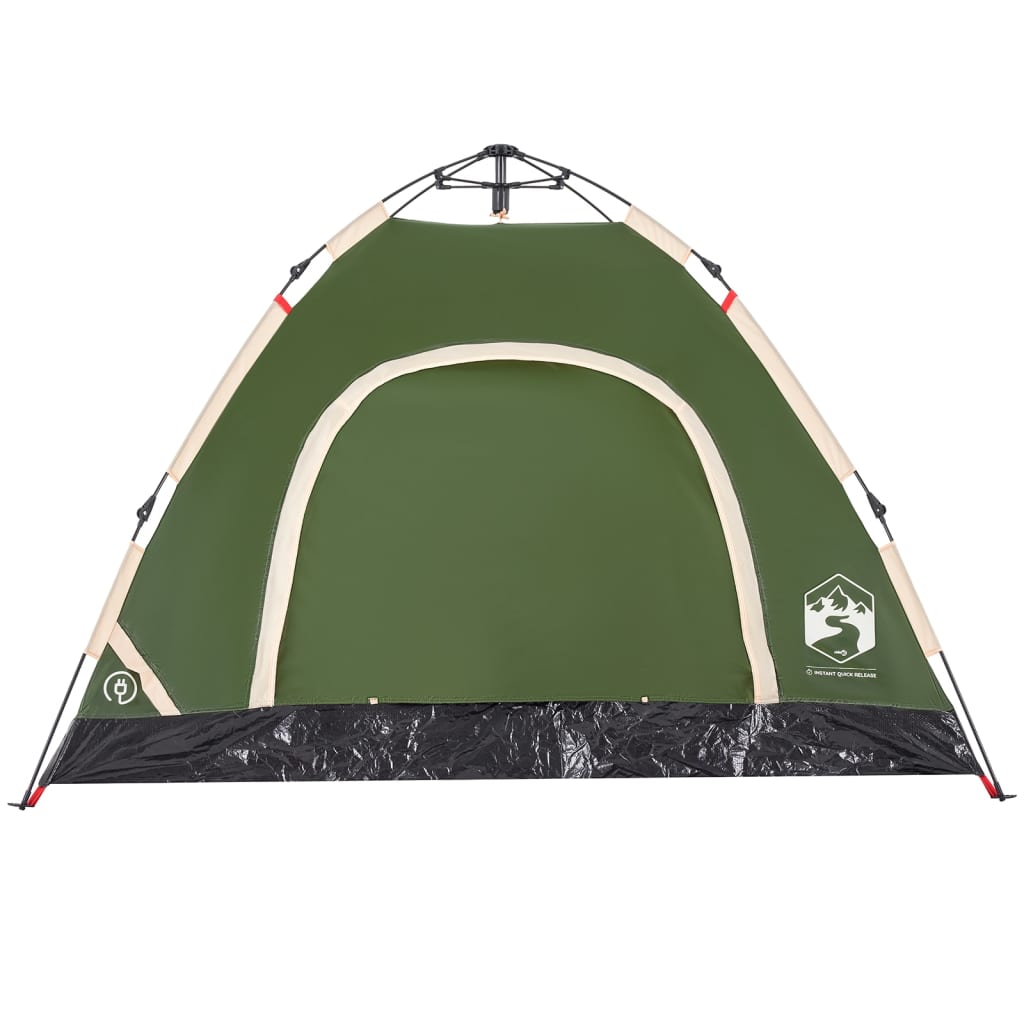 Tent 3-persoons snelontgrendeling groen