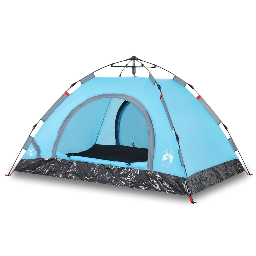 Tent 3-persoons snelontgrendeling blauw