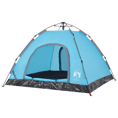 Tent 3-persoons snelontgrendeling blauw