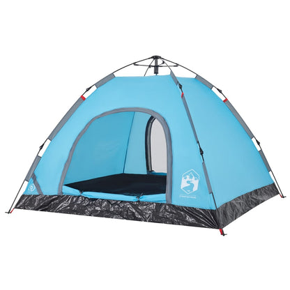 Tent 3-persoons snelontgrendeling blauw