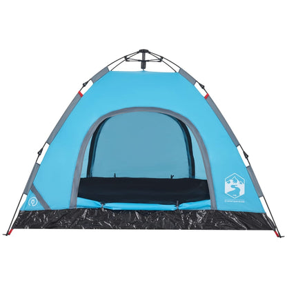 Tent 3-persoons snelontgrendeling blauw