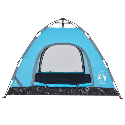 Tent 3-persoons snelontgrendeling blauw