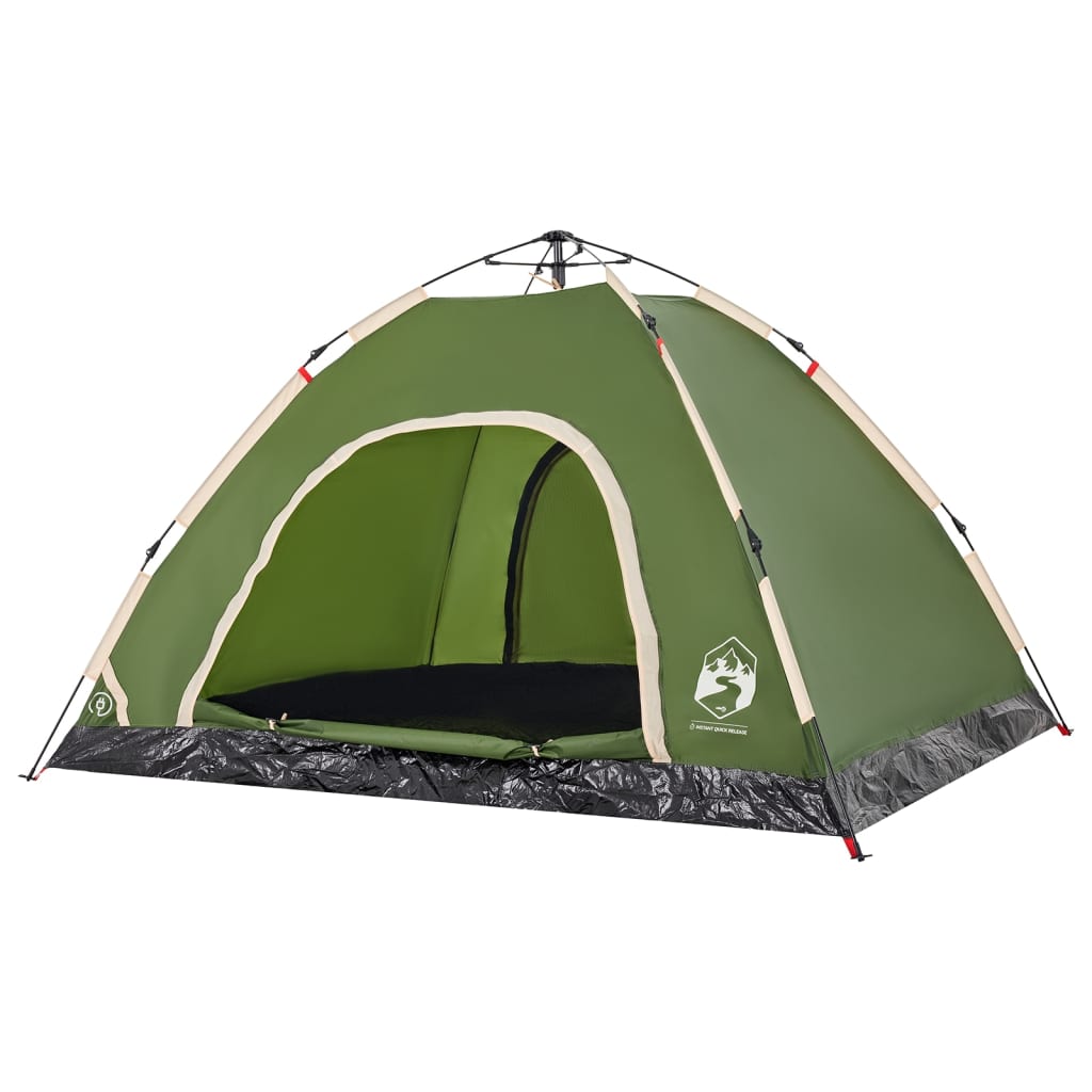 Tent 4-persoons snelontgrendeling groen