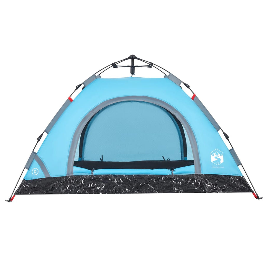 Tent 4-persoons snelontgrendeling blauw