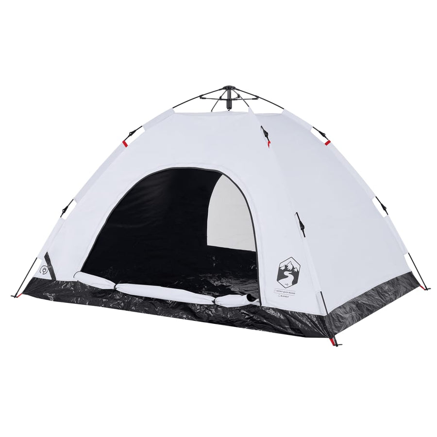 Tent 4-persoons snelontgrendeling verduisterende stof wit