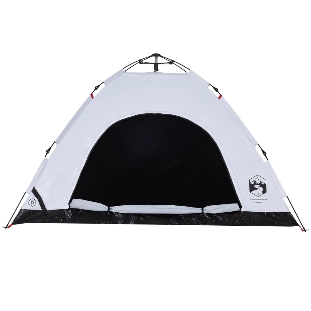 Tent 4-persoons snelontgrendeling verduisterende stof wit