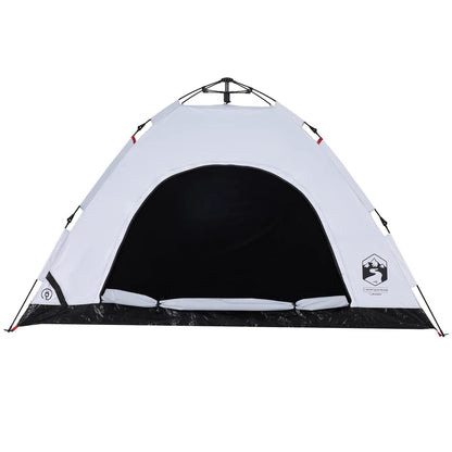 Tent 4-persoons snelontgrendeling verduisterende stof wit