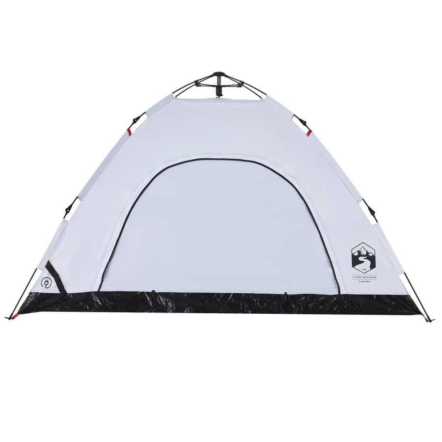 Tent 4-persoons snelontgrendeling verduisterende stof wit
