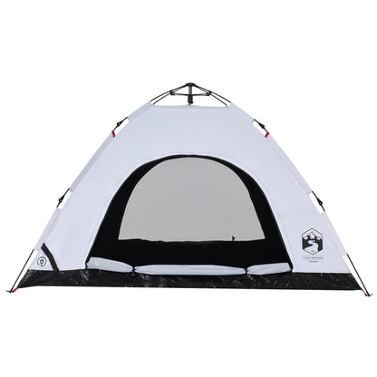 Tent 4-persoons snelontgrendeling verduisterende stof wit