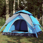 Pop-up dome tent 3-person blue