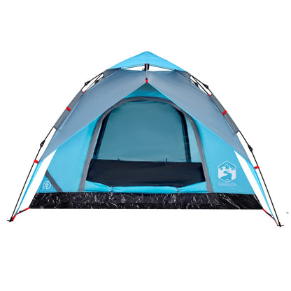 Koepeltent 4-persoons snelontgrendeling blauw