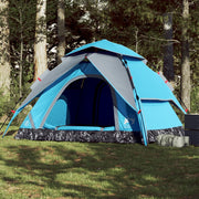 Koepeltent 5 personen blauw 250x250x155 cm