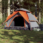 Dome tent 5-person quick-release grey and orange