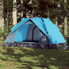 Koepeltent 3-persoons blauw 210x200x135 cm