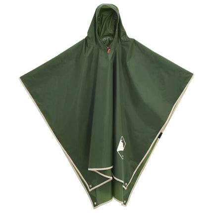 Regenponcho met capuchon 2-in-1 ontwerp 223x145 cm groen