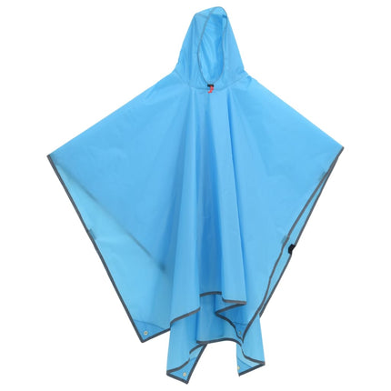 Regenponcho met capuchon 2-in-1 ontwerp 223x145 cm blauw