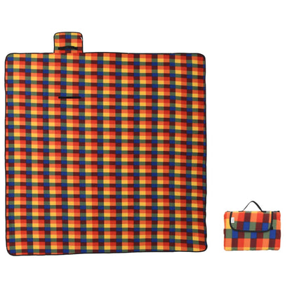 Picknickkleed opvouwbaar geruit 200x200 cm fluweel meerkleurig