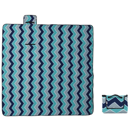 Picknickkleed opvouwbaar golven 200x200 cm fluweel blauw