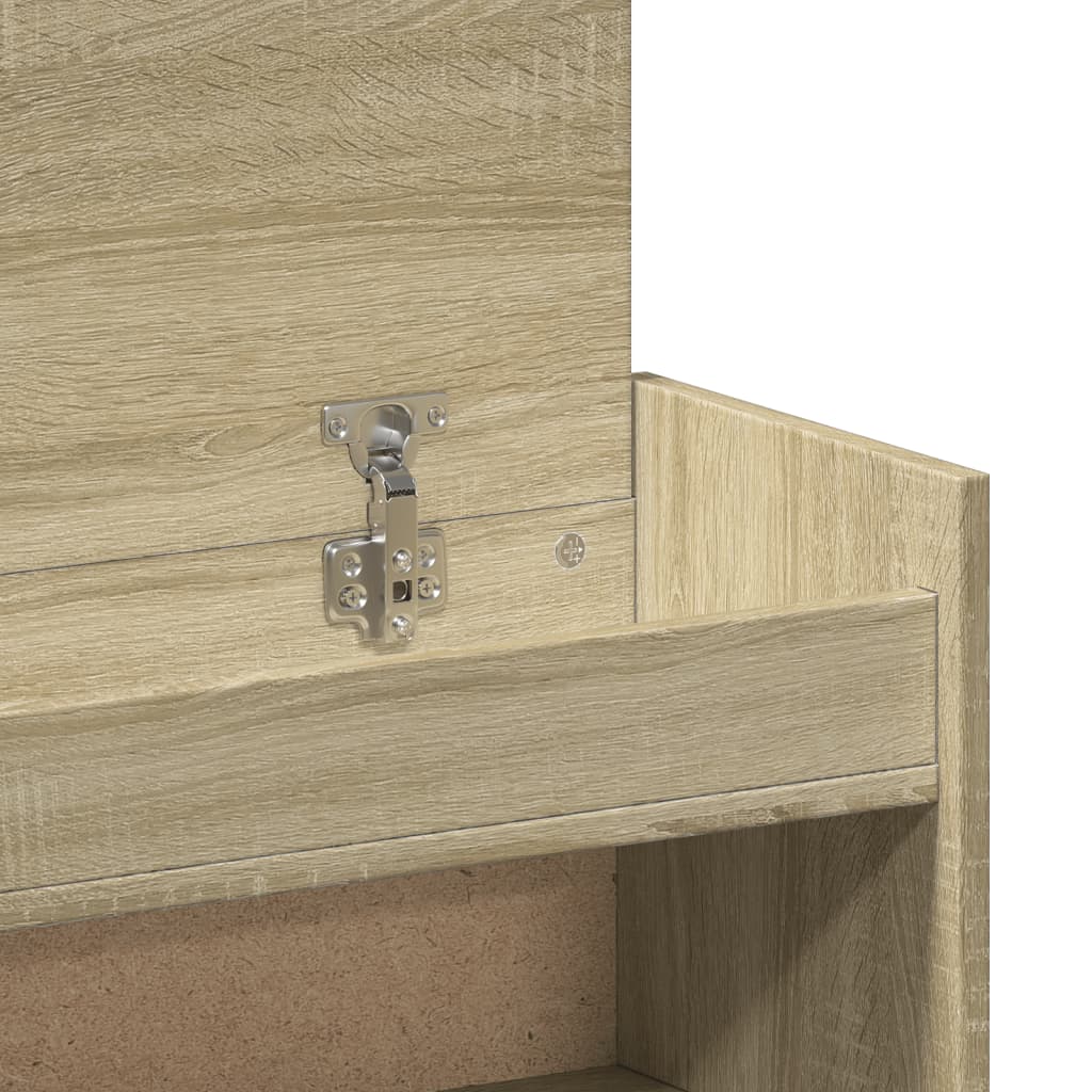 Schoenenkast 100,5x28x100 cm bewerkt hout sonoma eikenkleurig