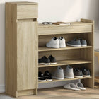 Shoe cabinet 100.5x28x100 cm engineered wood Sonoma oak colour