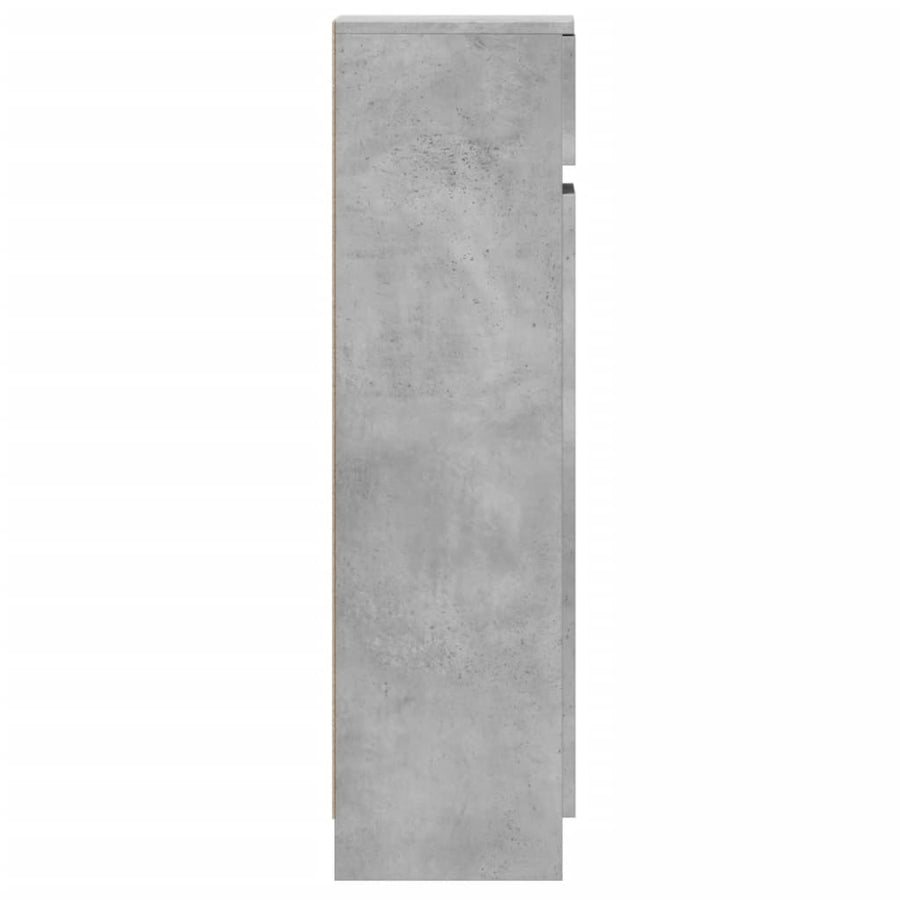 Schoenenkast 100,5x28x100 cm bewerkt hout betongrijs