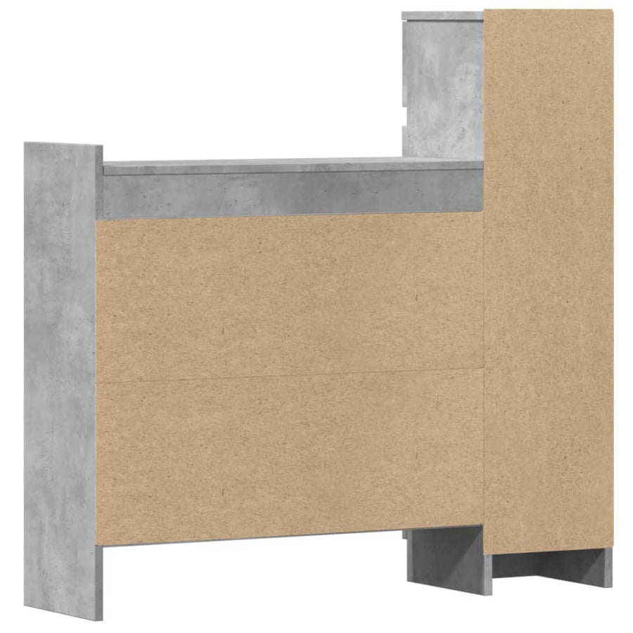 Schoenenkast 100,5x28x100 cm bewerkt hout betongrijs