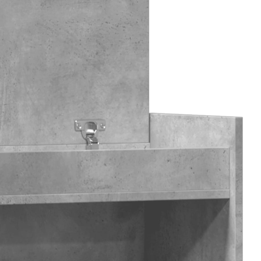 Schoenenkast 100,5x28x100 cm bewerkt hout betongrijs