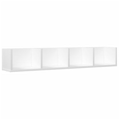 Wandkasten 2 st 99x18x16,5 cm bewerkt hout wit