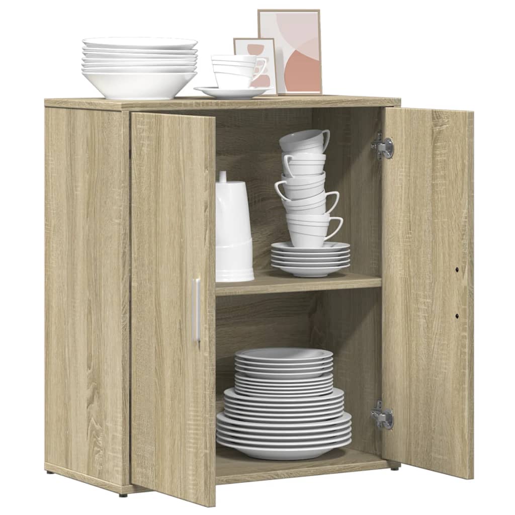 Dressoir 60x31x70 cm bewerkt hout sonoma eikenkleurig