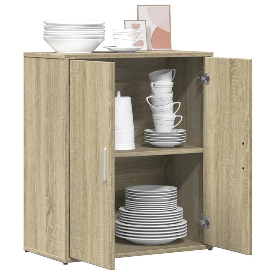 Dressoir 60x31x70 cm bewerkt hout sonoma eikenkleurig