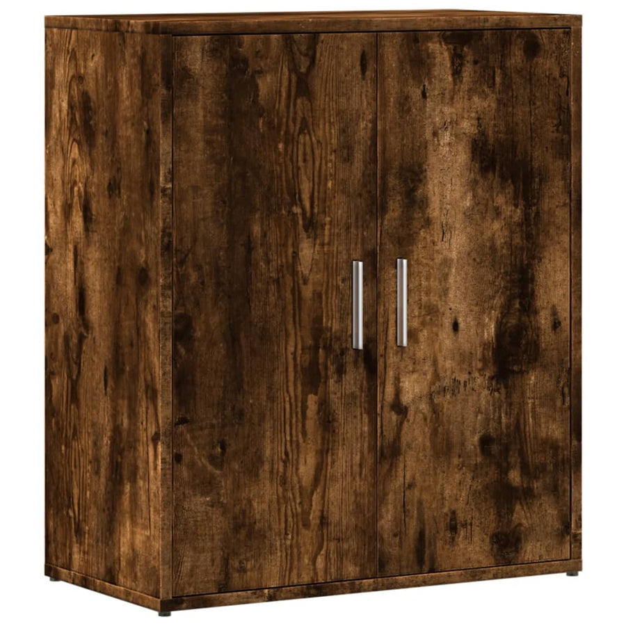 Dressoir 60x31x70 cm bewerkt hout gerookt eikenkleurig