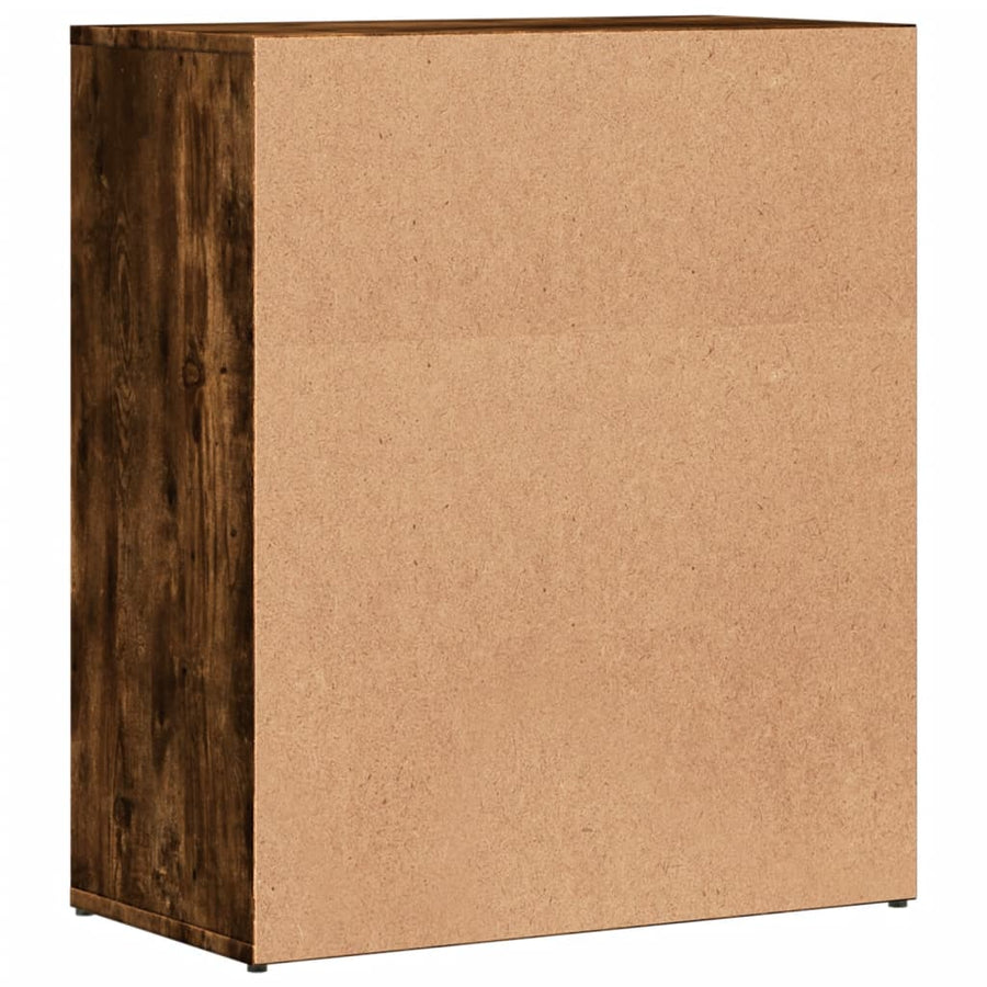 Dressoir 60x31x70 cm bewerkt hout gerookt eikenkleurig