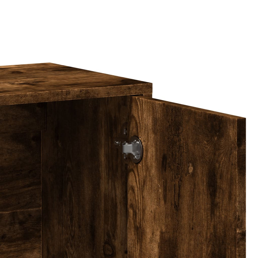 Dressoir 60x31x70 cm bewerkt hout gerookt eikenkleurig