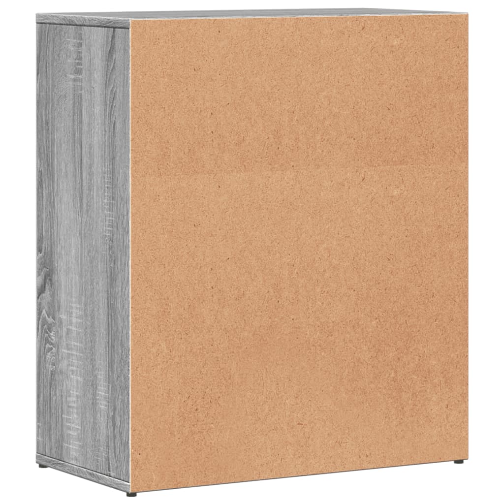 Dressoir 60x31x70 cm bewerkt hout grijs sonoma