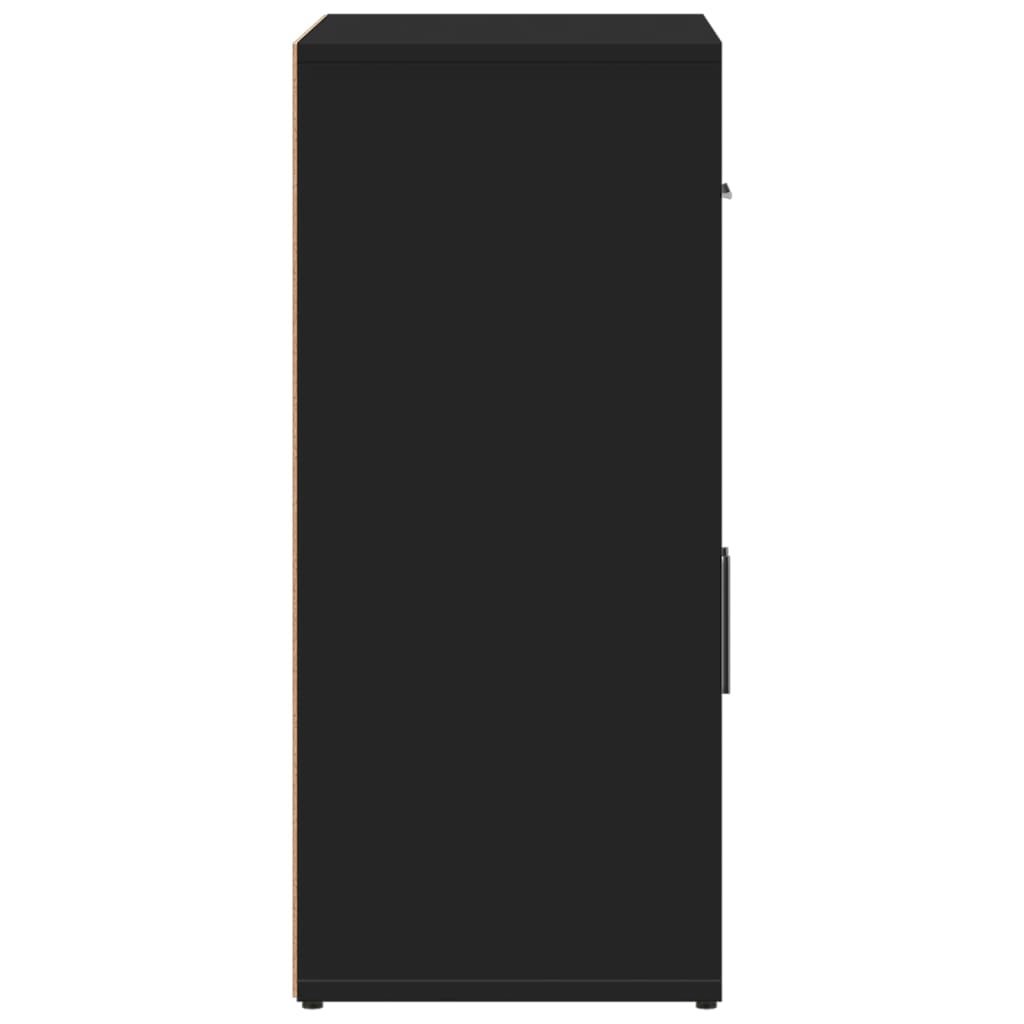 Dressoir 60x31x70 cm bewerkt hout zwart