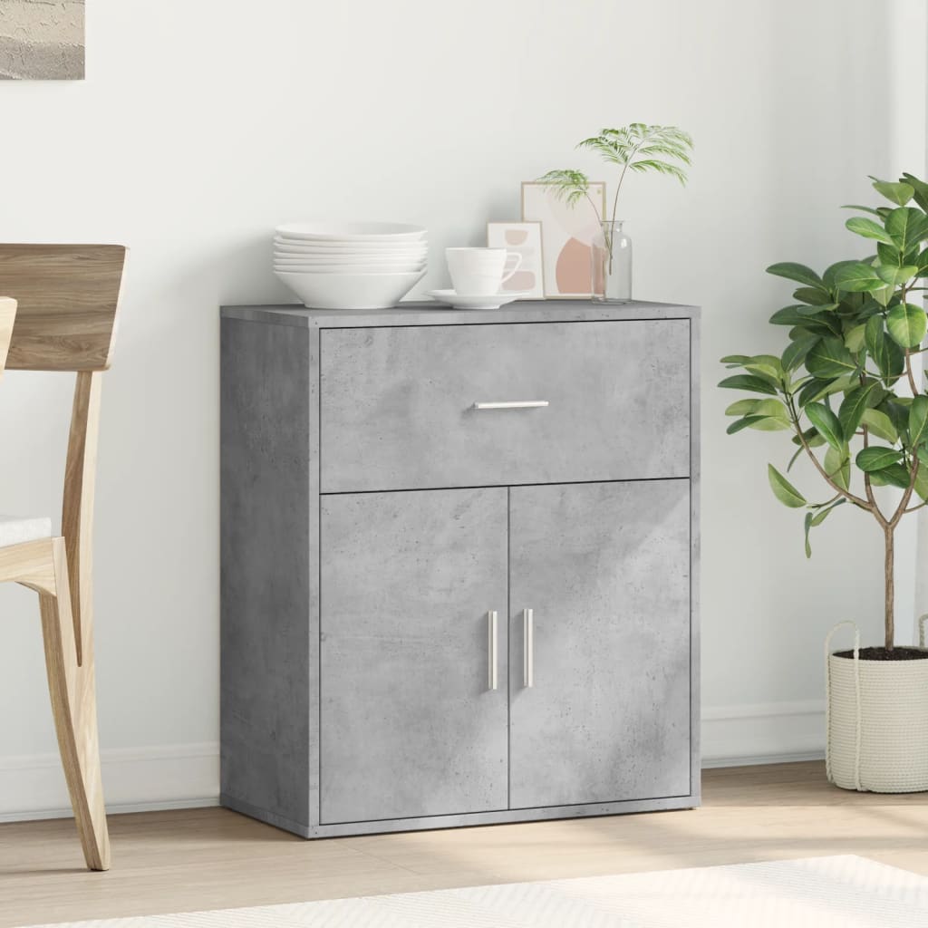 Dressoir 60x31x70 cm bewerkt hout betongrijs