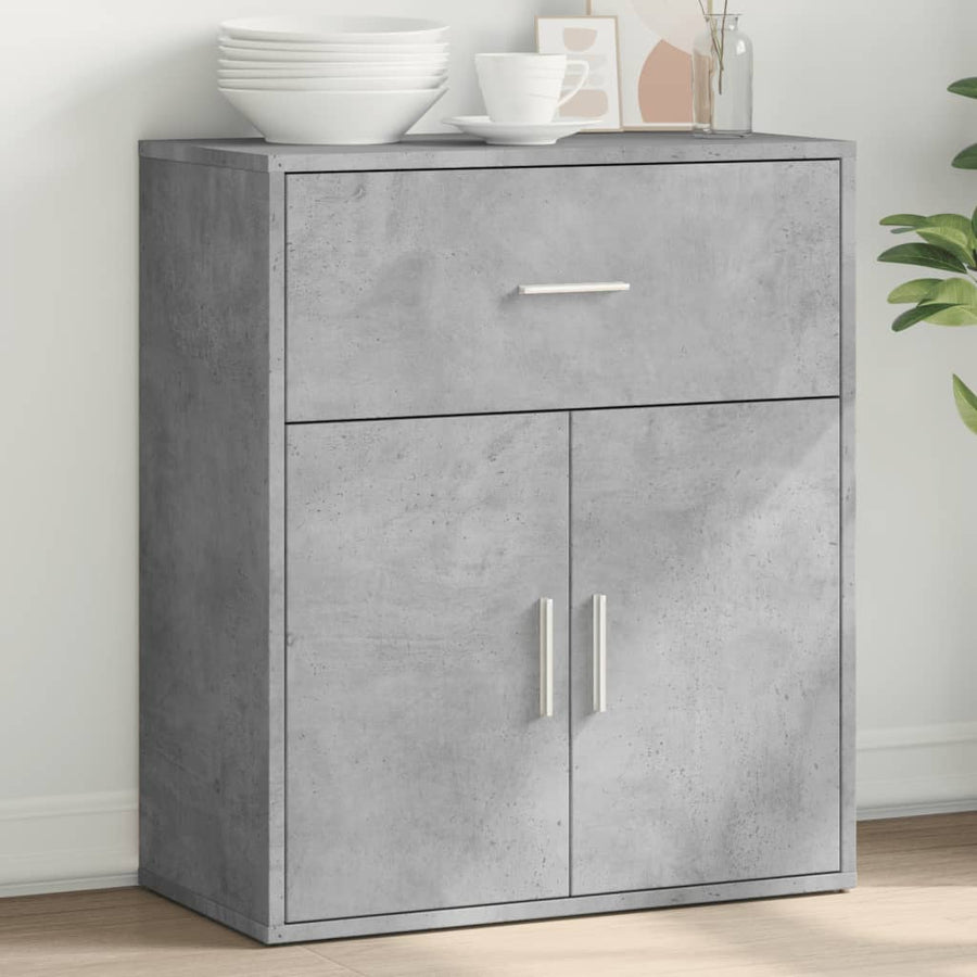 Dressoir 60x31x70 cm bewerkt hout betongrijs