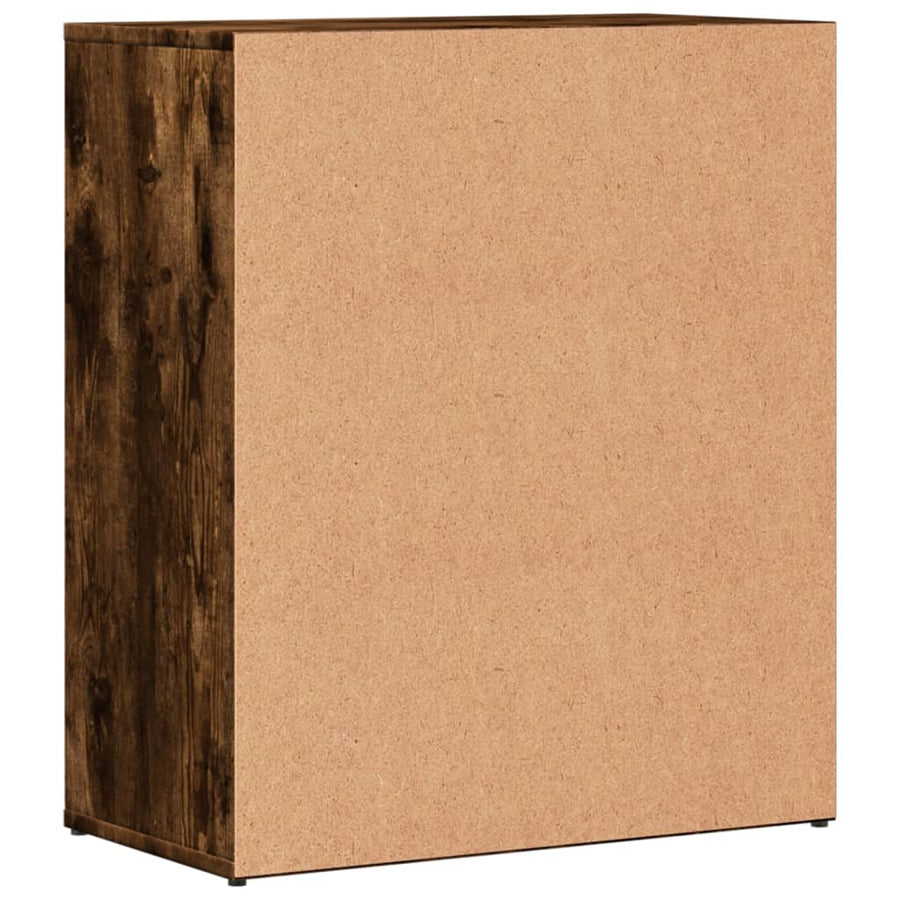 Dressoir 60x31x70 cm bewerkt hout gerookt eikenkleurig