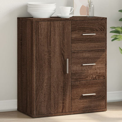 Dressoir 60X31X70 Cm Bewerkt Hout Ig bruin eikenkleur