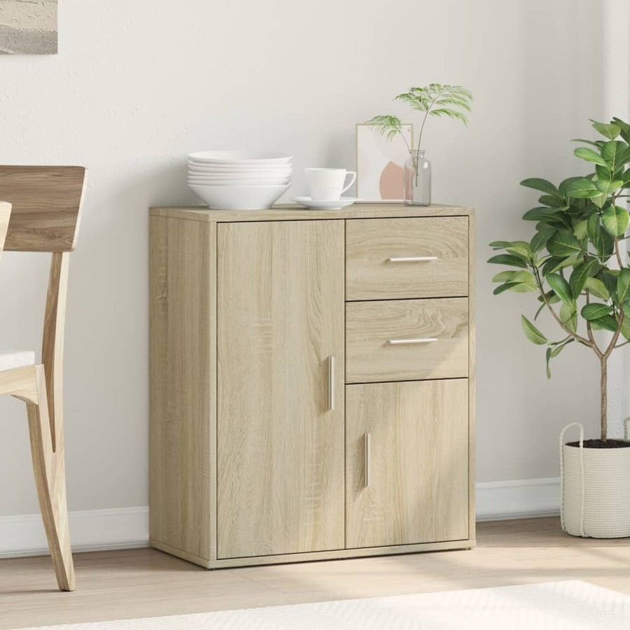 Dressoir 60X31X70 Cm Bewerkt Hout Kleurig Sonoma eiken