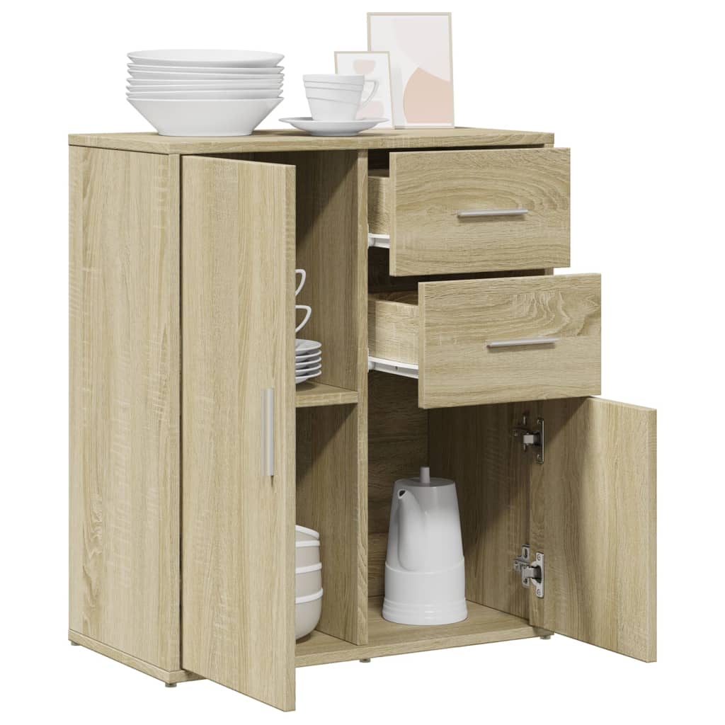 Dressoir 60X31X70 Cm Bewerkt Hout Kleurig Sonoma eiken