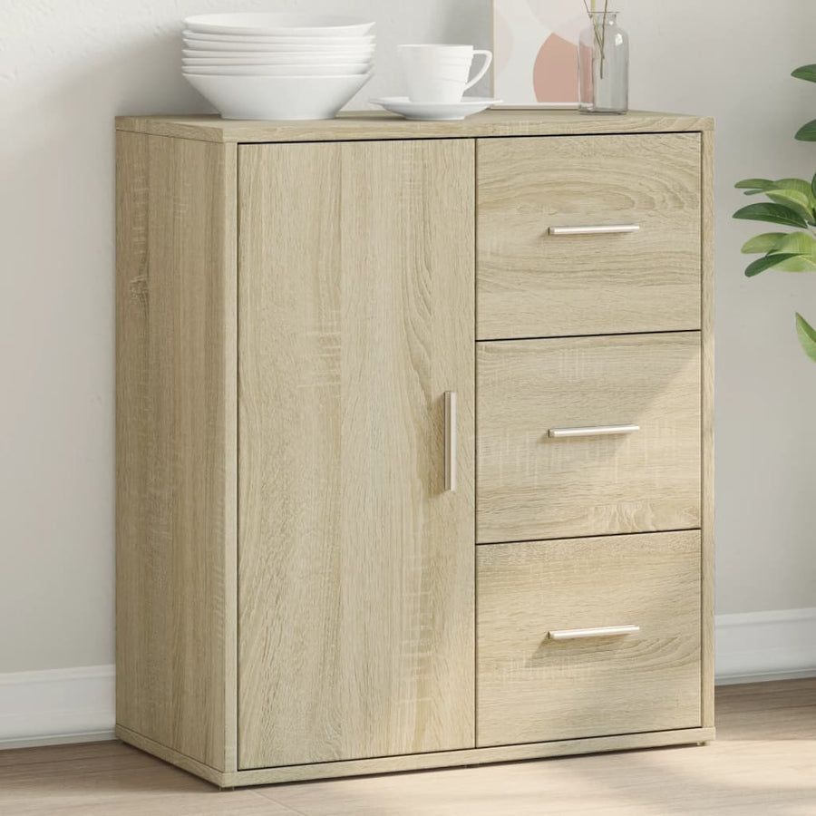 Dressoir 60X31X70 Cm Bewerkt Hout Kleurig Sonoma eiken