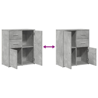 Dressoir 60X31X70 Cm Bewerkt Hout Betongrijs