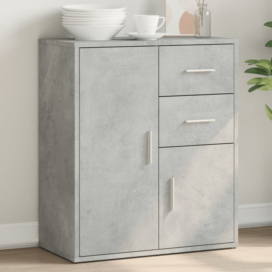 Dressoir 60X31X70 Cm Bewerkt Hout Betongrijs