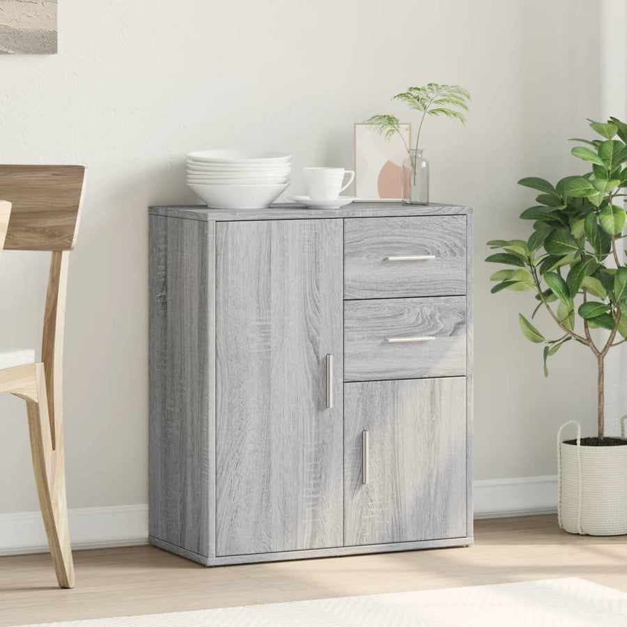 Dressoir 60X31X70 Cm Bewerkt Hout Grijs sonoma