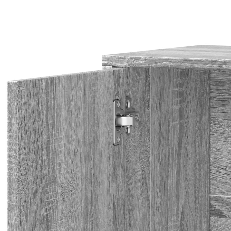 Dressoir 60X31X70 Cm Bewerkt Hout Grijs sonoma